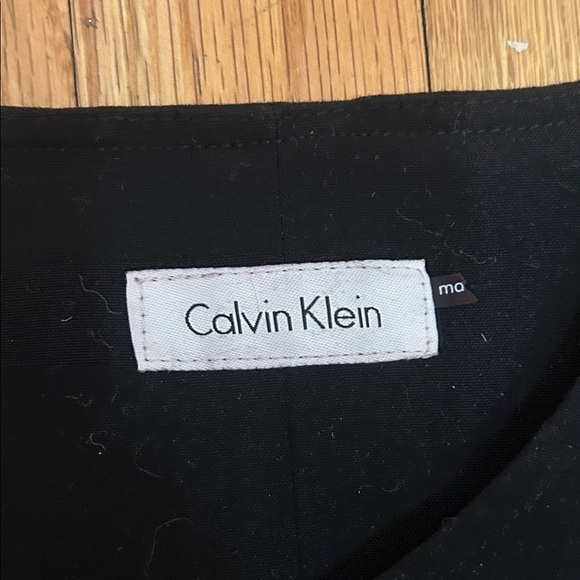 Calvin Klein Black Knee length dress with Silver Zipper. Logo on zipper. Size XL - Picture 2 of 6